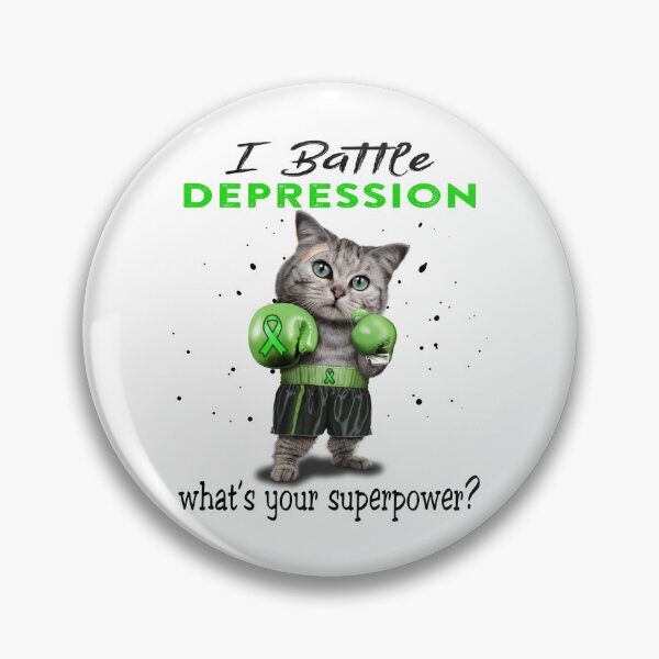 Item preview, Depression Warrior - I Battle Depression What Is Your Superpower? designed and sold by Jennpak.