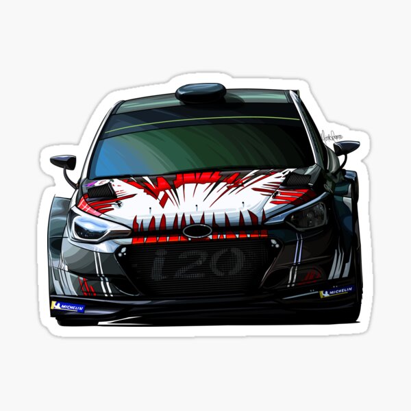 i20 Rally Car R5 Sticker for Sale by marioramosart