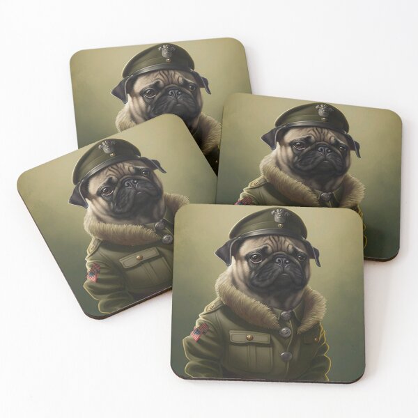 Item preview, Military Pug designed and sold by guiofsaints.