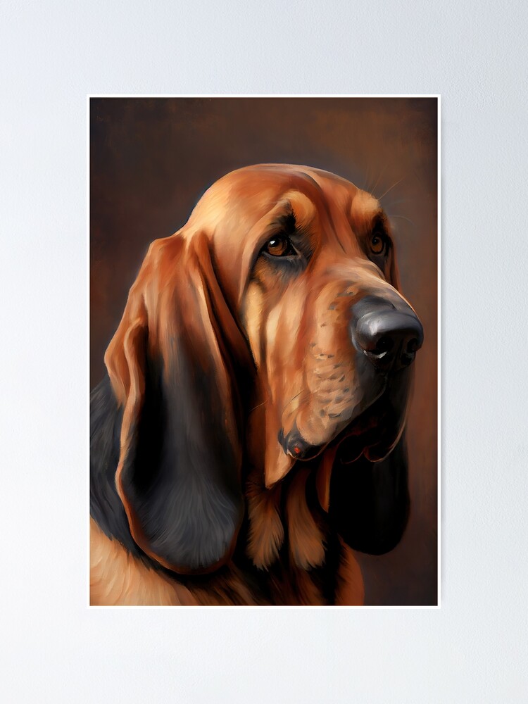 Smell Bloodhound Search Dogs Bloodhound Oil Paint