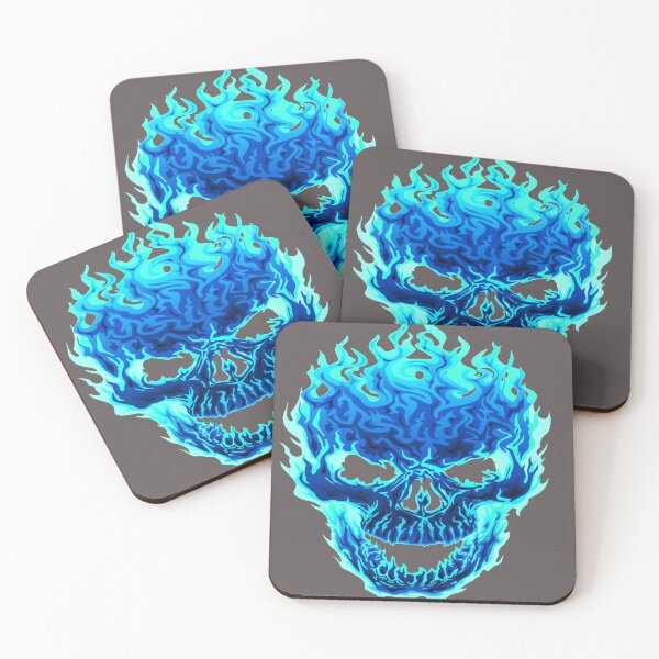 Item preview, Horror Blue Fire Flame Skull awesome design designed and sold by AssamFT.