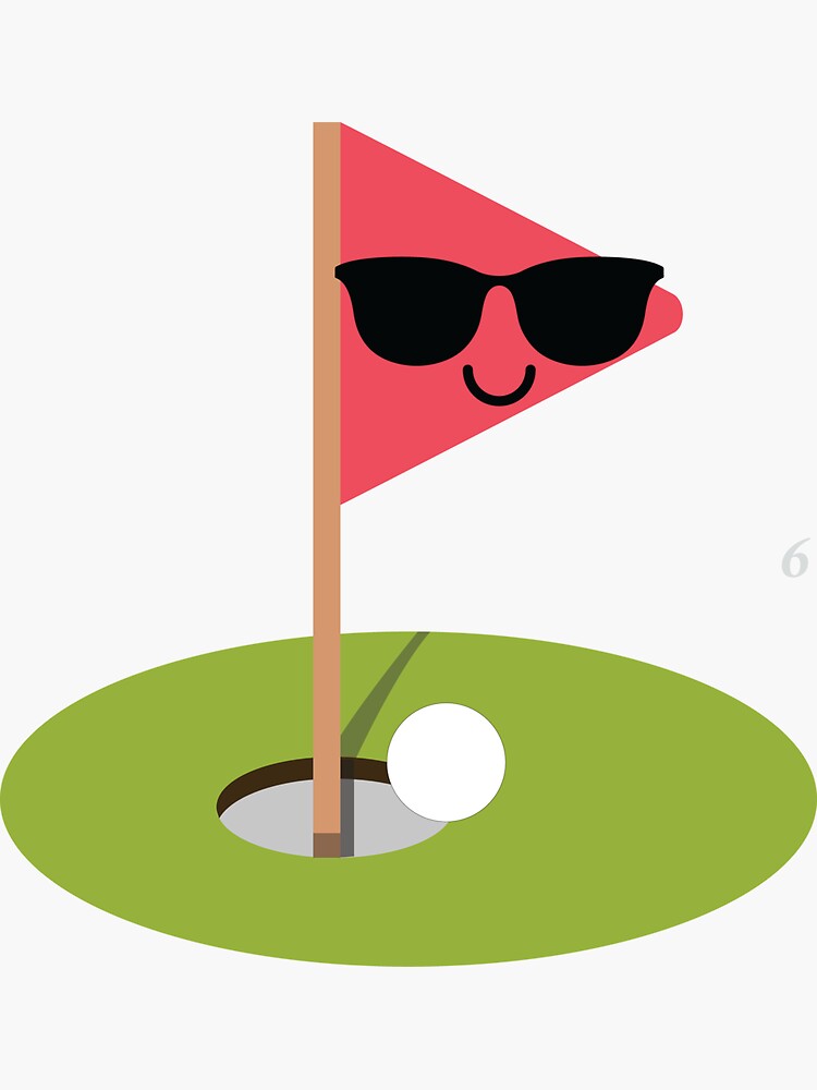 "Golf Emoji " Sticker by HippoEmo Redbubble