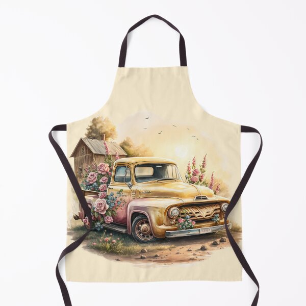 Item preview, Country Roses in a Yellow Farmhouse Truck designed and sold by cardinalhill.