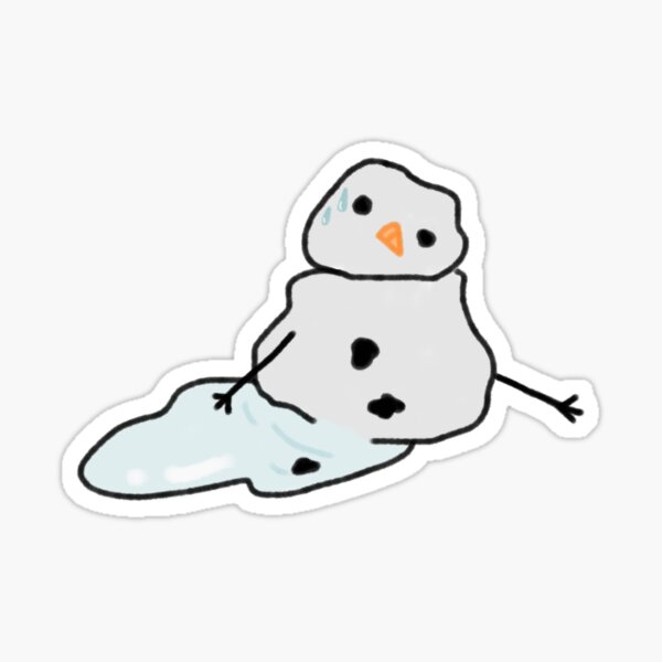 Melting Snowman Sticker for Sale by Ian Coppack