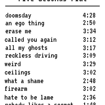 "five seconds flat receipt" Sticker for Sale by alyb24 | Redbubble