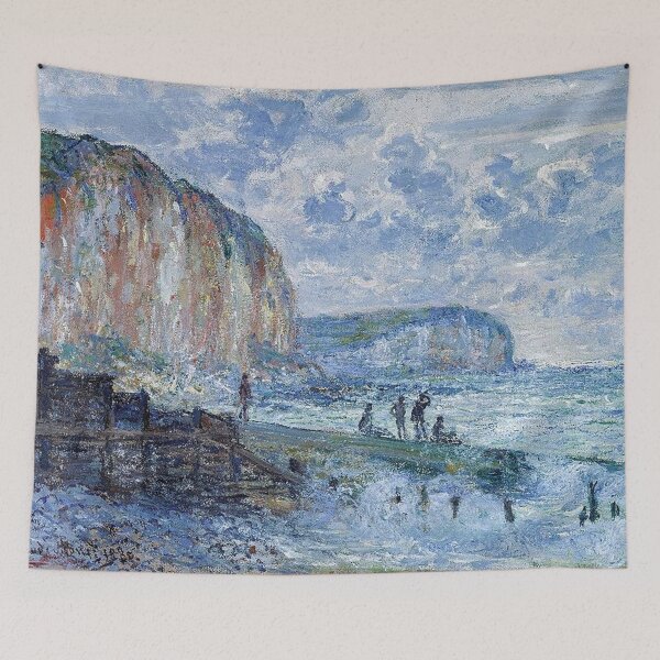 Item preview, The Cliffs of Les Petites Dalles by Claude Monet designed and sold by tomorrowsart.