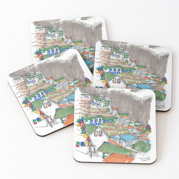 Item preview, Namche Bazaar - Everest Basecamp Trek Sketch designed and sold by Tom Napper Design.