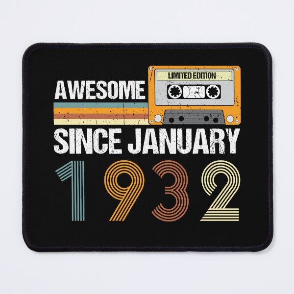 Item preview, Awesome Since January 1932 | 91th Birthday Gifts | 91 Years Old Gifts designed and sold by AMINE  ★★★★★.