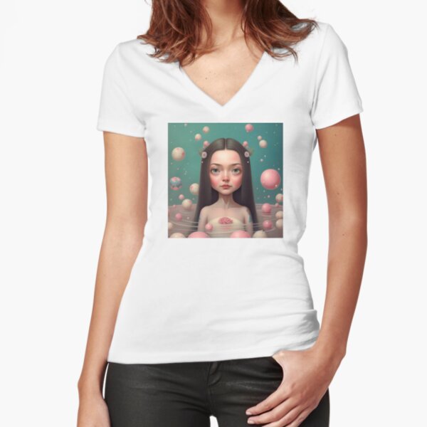 Lotto Spa Girl Fitted V-Neck T-Shirt