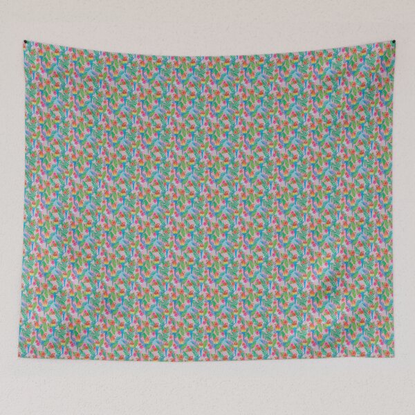 Item preview, Periquitos Con Flores designed and sold by 8justart socks and more.
