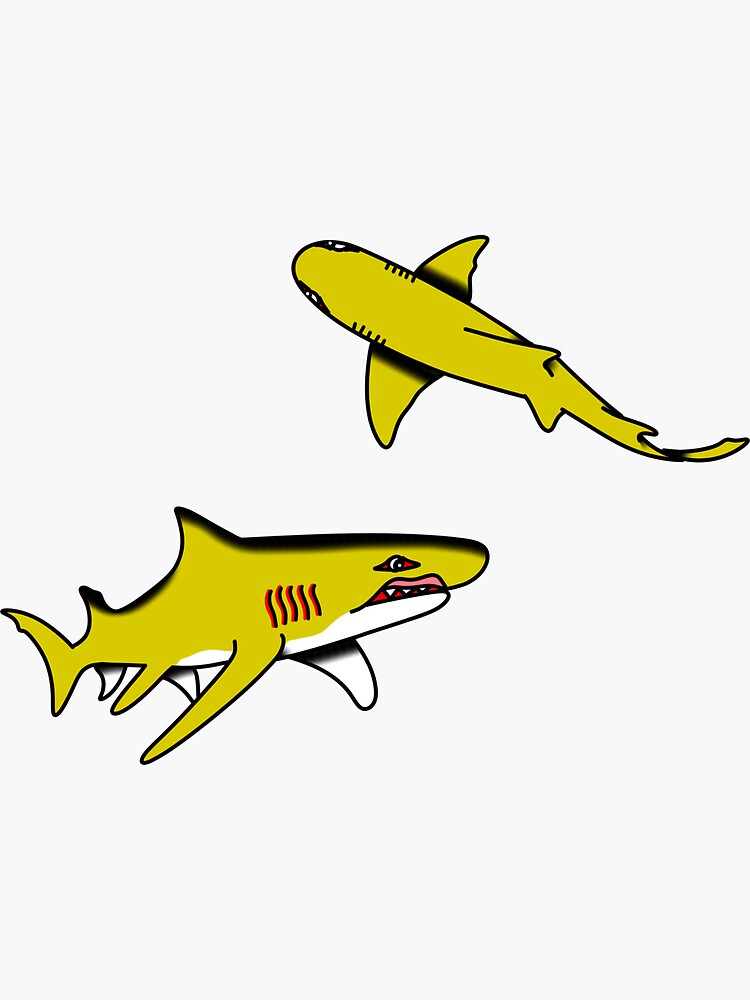 "Lemon Shark" Sticker for Sale by spookytradart Redbubble