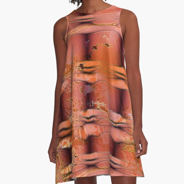 Migratory Cranes A-Line Dress