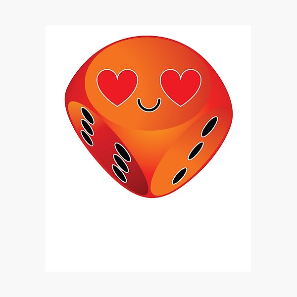 "Dice Emoji " Photographic Print by HippoEmo Redbubble