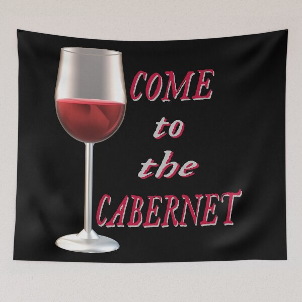 Item preview, Come to the Cabernet.  Glass of Cabernet Sauvignon Red Wine. (Black Background) designed and sold by ArtByLM.