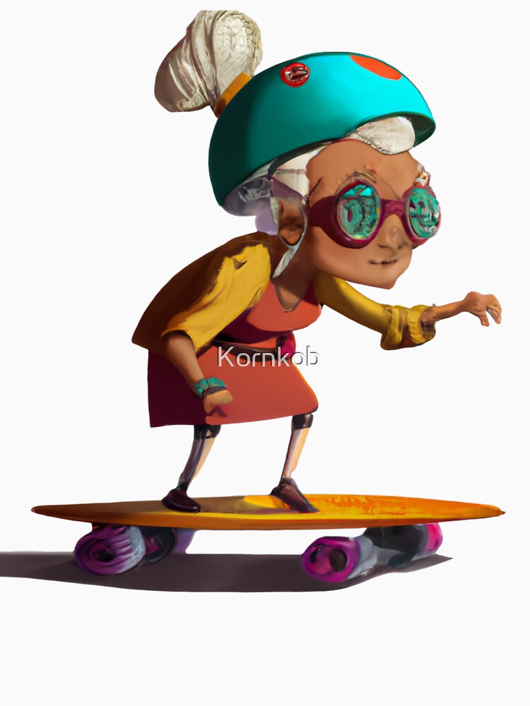 Thumbnail 6 of 6, Premium Scoop T-Shirt, Little Old Lady Skateboarding designed and sold by John Corney.