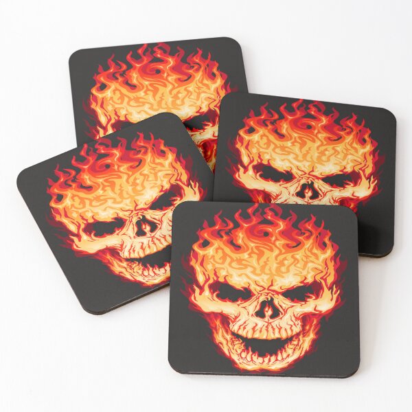 Item preview, Horror Red Fire Flame Skull awesome design designed and sold by AssamFT.
