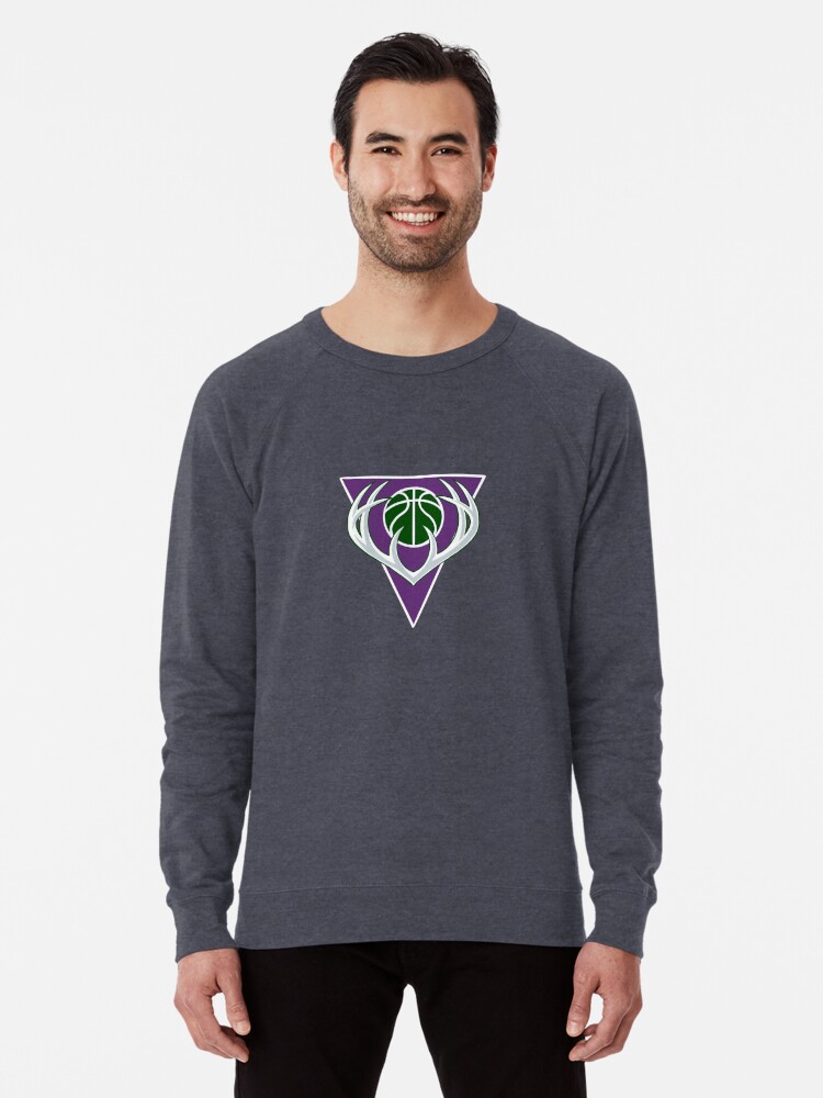 milwaukee Bucks purple Lightweight Sweatshirt for Sale by occho97
