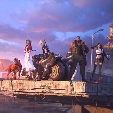 Artwork thumbnail, Cloud, Aerith, Tifa, Barret, Red XIII - Ahead On Our Way [Remake] by GlitchBob452