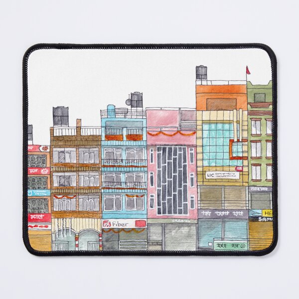 Item preview, Kathmandu Street Scene - Nepal Watercolour designed and sold by Tom Napper Design.