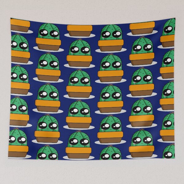 Item preview, Cacto verde dentro de um pote marrom e amarelo. designed and sold by GirlaineSQ.