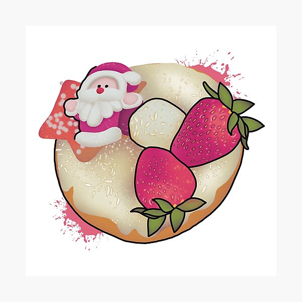 merry christmas donut Photographic Print