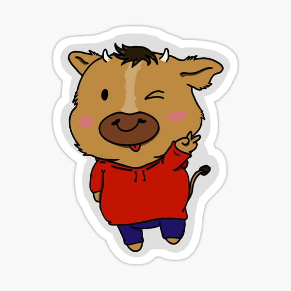 Onion Cow Sticker