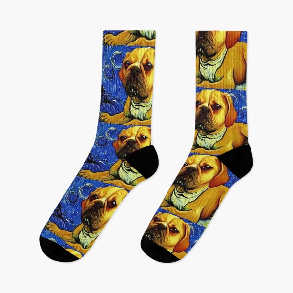 Item preview, Van Gogh Cute Dog Painting Inspired Starry Night designed and sold by StickerBird.