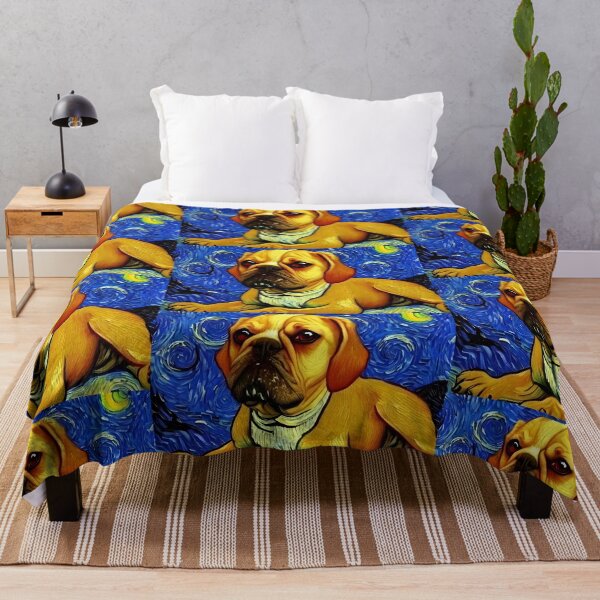 Item preview, Van Gogh Cute Dog Painting Inspired Starry Night designed and sold by StickerBird.