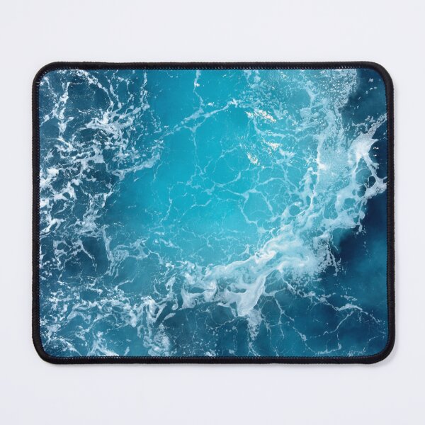 Item preview, rough turquoise blue ocean waves and foam designed and sold by motivationlife7.