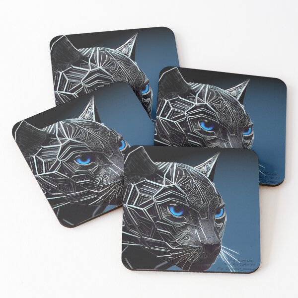 Item preview, Cyber Black Cat - (New Age Series) #2 Portrait Of A Futuristic Cyber Cat designed and sold by NewDesignPrints.
