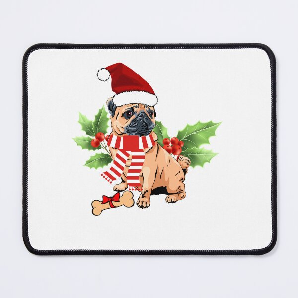 Item preview, Merry Christmas Pug Dog designed and sold by tomorrowsart.