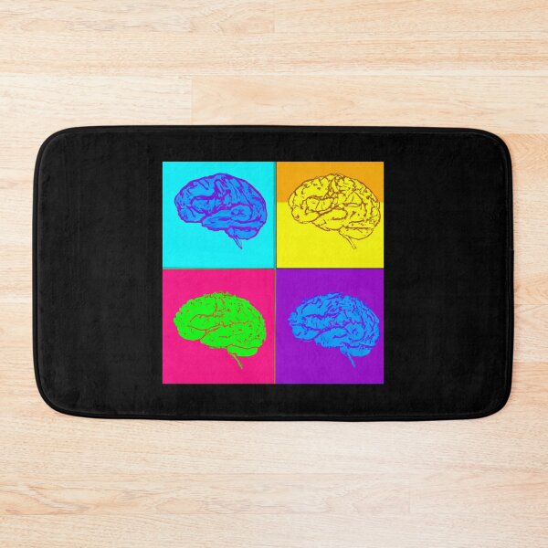 Item preview, Four Colorful Brains - Psychology, Neuroscience, Psych, Psychiatrist, Neuron, Dopamine, Serotonin, Mental Health, Mental Illness, Depression, Anxiety designed and sold by jadedscientist.