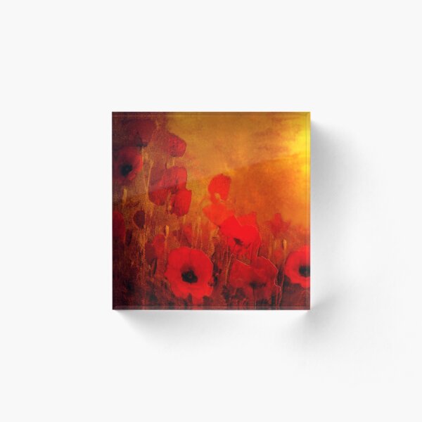 Poppy heaven Acrylic Block