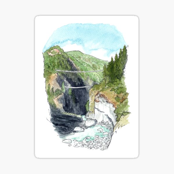 Item preview, Hillary Bridge - Nepal Watercolour designed and sold by Tom Napper Design.