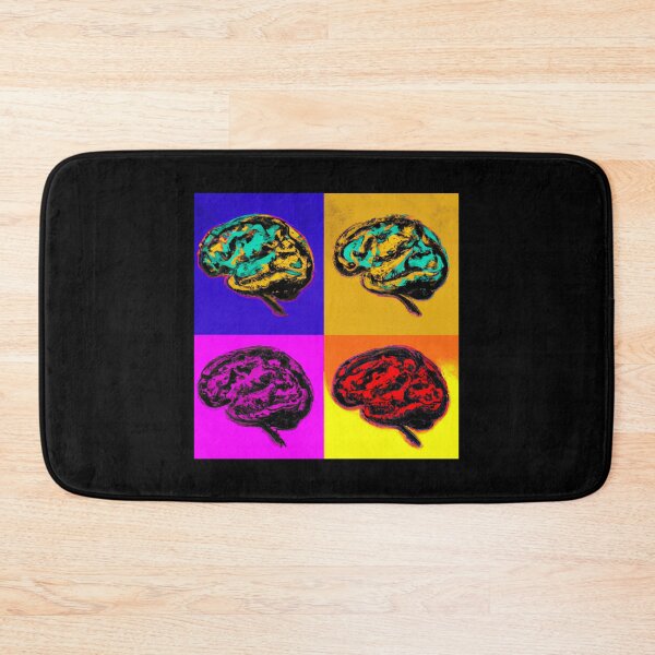 Item preview, Four Colorful Brains - Neuroscience, Psychology, Psych, Psychiatrist, Neuron, Dopamine, Serotonin, Mental Health, Mental Illness, Depression, Anxiety designed and sold by jadedscientist.