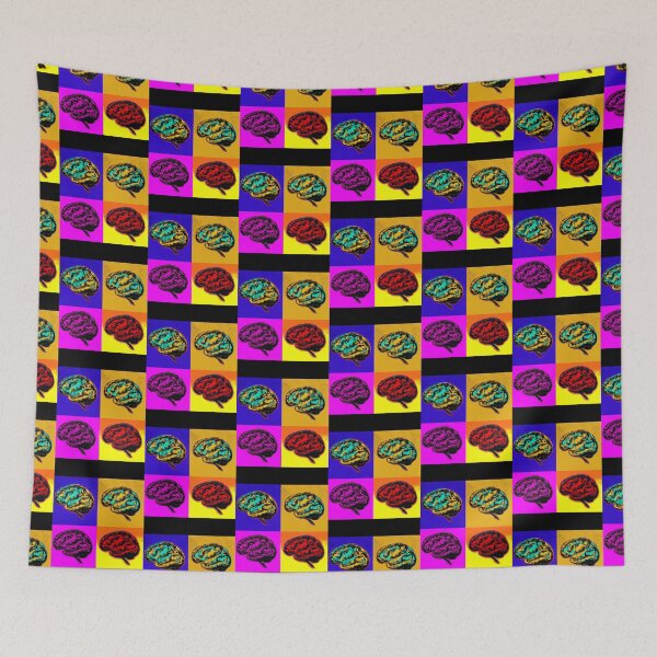 Item preview, Four Colorful Brains - Neuroscience, Psychology, Psych, Psychiatrist, Neuron, Dopamine, Serotonin, Mental Health, Mental Illness, Depression, Anxiety designed and sold by jadedscientist.
