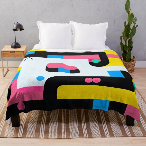 Item preview, Playful Retro Abstract Art - Vibrant Colours on White designed and sold by Inomaly Art.