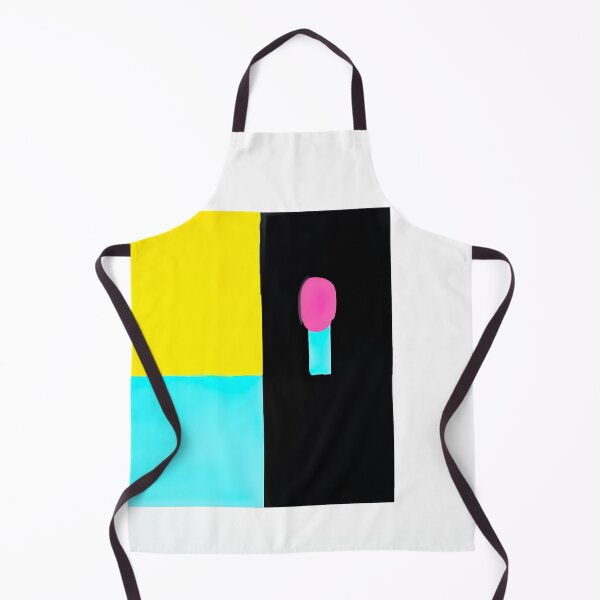 Artikelvorschau, Minimalist Geometric Abstract Square - Retro - Black, Blue and Yellow on White entworfen und verkauft von Inomaly Art.