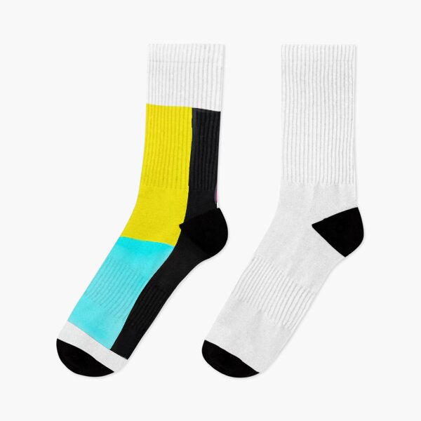 Artikelvorschau, Minimalist Geometric Abstract Square - Retro - Black, Blue and Yellow on White entworfen und verkauft von Inomaly Art.
