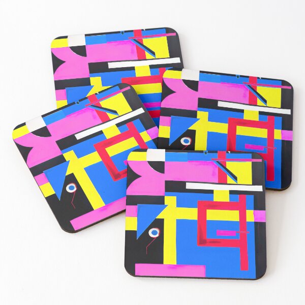 Item preview, Playful Geo Abstract Art - Fun and Games - Retro - Vibrant Colours on White designed and sold by Inomaly Art.
