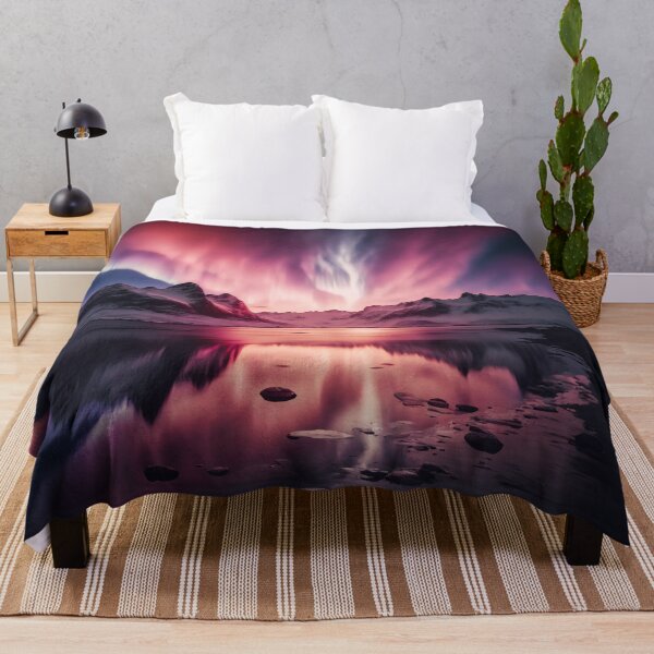 Item preview, AURORA BOREALIS Pink Northern Lights Winter Landscape Photography BEAUHOUS designed and sold by BEAUHOUS.