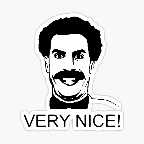 borat - very nice smile Sticker by silulampor.