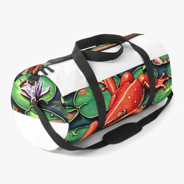 Item preview, Abstract Red Frogs on green lily pads designed and sold by David-Howells.