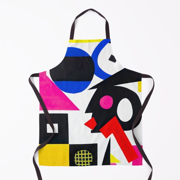 Artikelvorschau, Fun Face Geo Abstract Art - Games Retro - Vibrant Colours on White entworfen und verkauft von Inomaly Art.