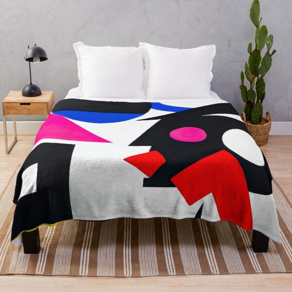 Item preview, Fun Face Geo Abstract Art - Games Retro - Vibrant Colours on White designed and sold by Inomaly Art.