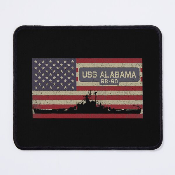 Item preview, USS Alabama BB-60 WW2 Battleship USA American Flag designed and sold by JackSadowski.
