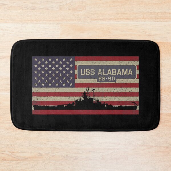 Item preview, USS Alabama BB-60 WW2 Battleship USA American Flag designed and sold by JackSadowski.