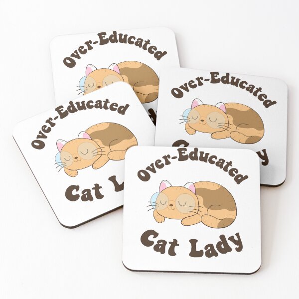 Item preview, Overeducated cat lady, anti republican, feminist shirt, cat lady shirt, educated woman tee, pro choice shirt, leftist liberal tshirt designed and sold by MJ Koldewyn.