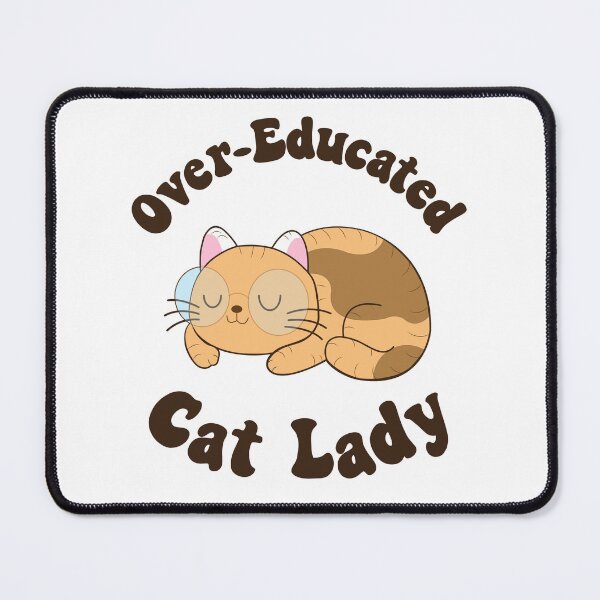 Item preview, Overeducated cat lady, anti republican, feminist shirt, cat lady shirt, educated woman tee, pro choice shirt, leftist liberal tshirt designed and sold by MJ Koldewyn.