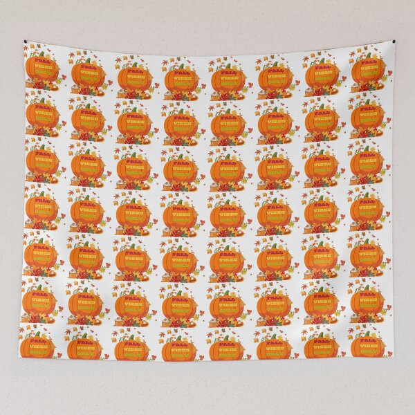Item preview,  Cute Leaves Orange Pumpkin, Colorful Bubble Letters Fall Vibes Only  designed and sold by Darlene Douglas-Jackson.